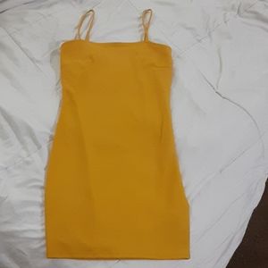 Mustard yellow tank top dress